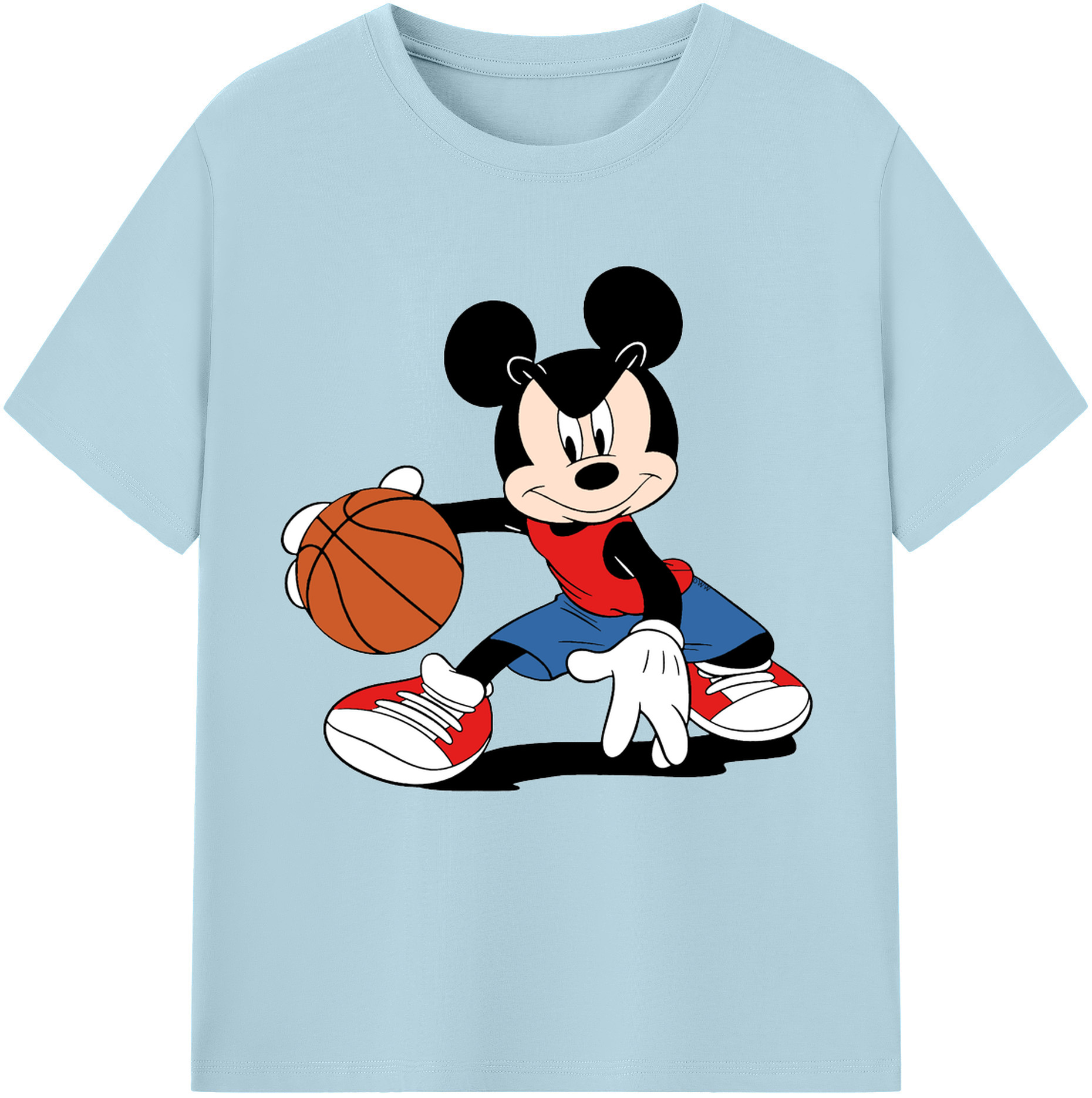 （画像用） ミッキーマウス Mickey Mouse 綿100％半袖Tシャツ（フロントプリント）
